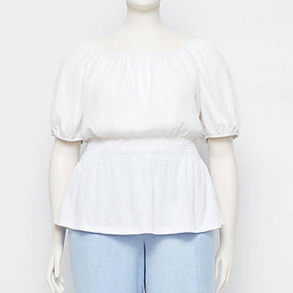 LOFT | Plus Textured Cinched Waist Top